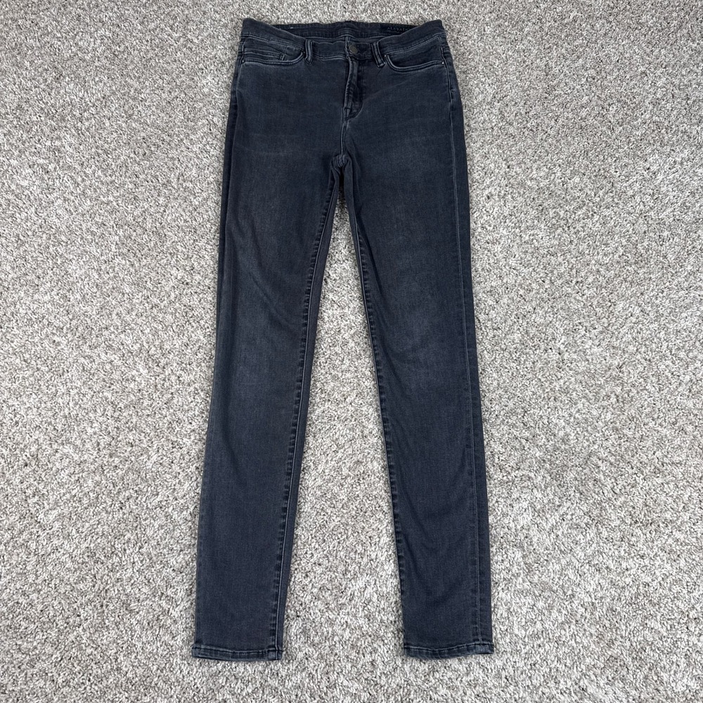 AllSaints Jeans Womens 28 Black Skinny Slim Faded Washed Stretch Grace